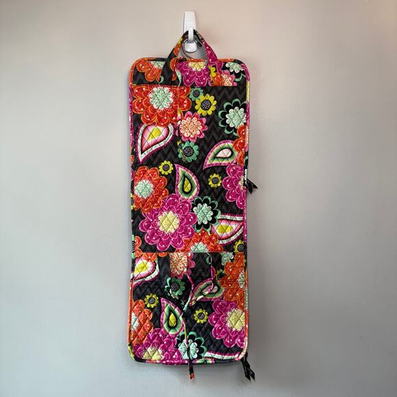 Vera Bradley Ziggy Zinnia Floral Print Travel Hanging Makeup Organizer Case - Picture 8 of 9
